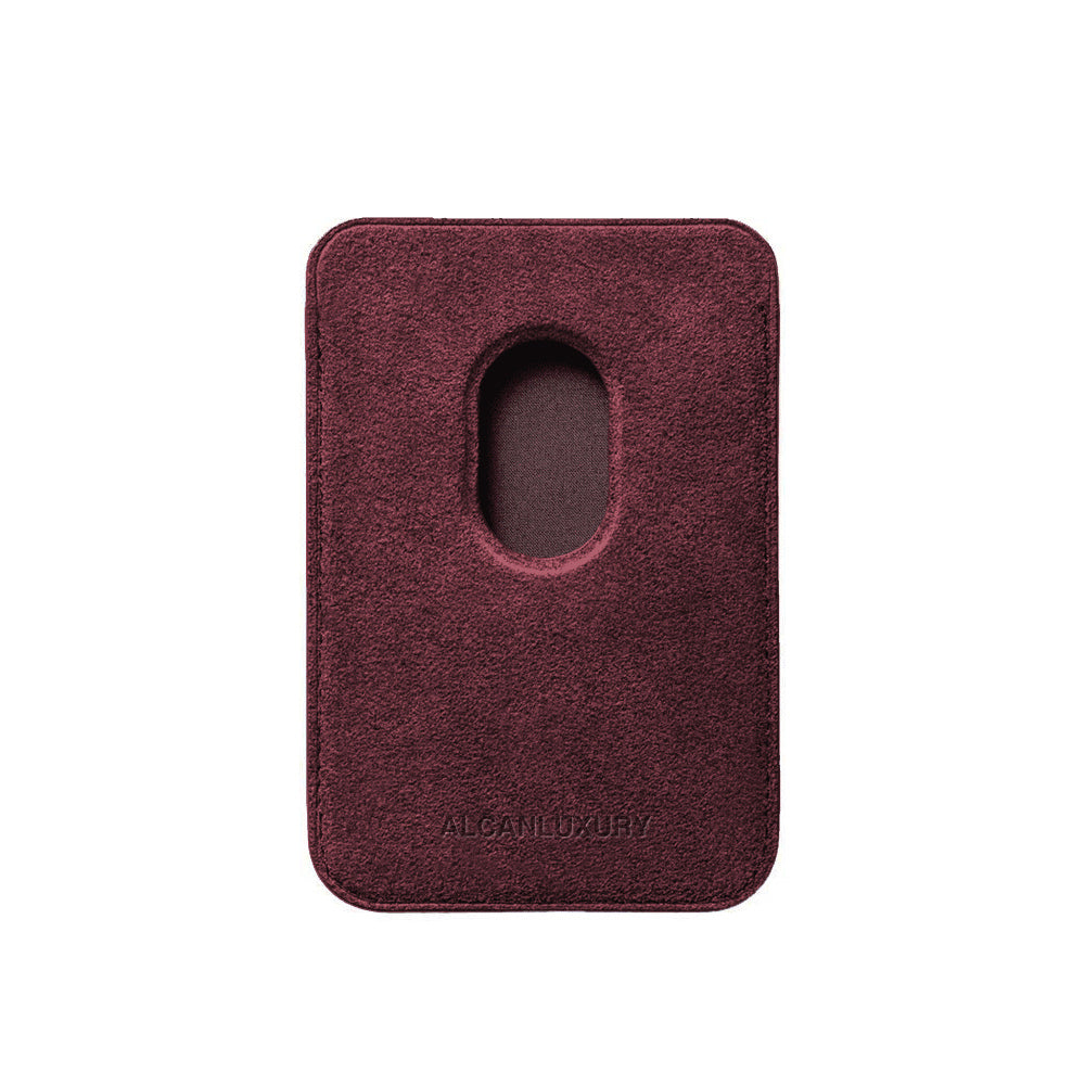Alcantara MagSafe Wallet - Wine Red